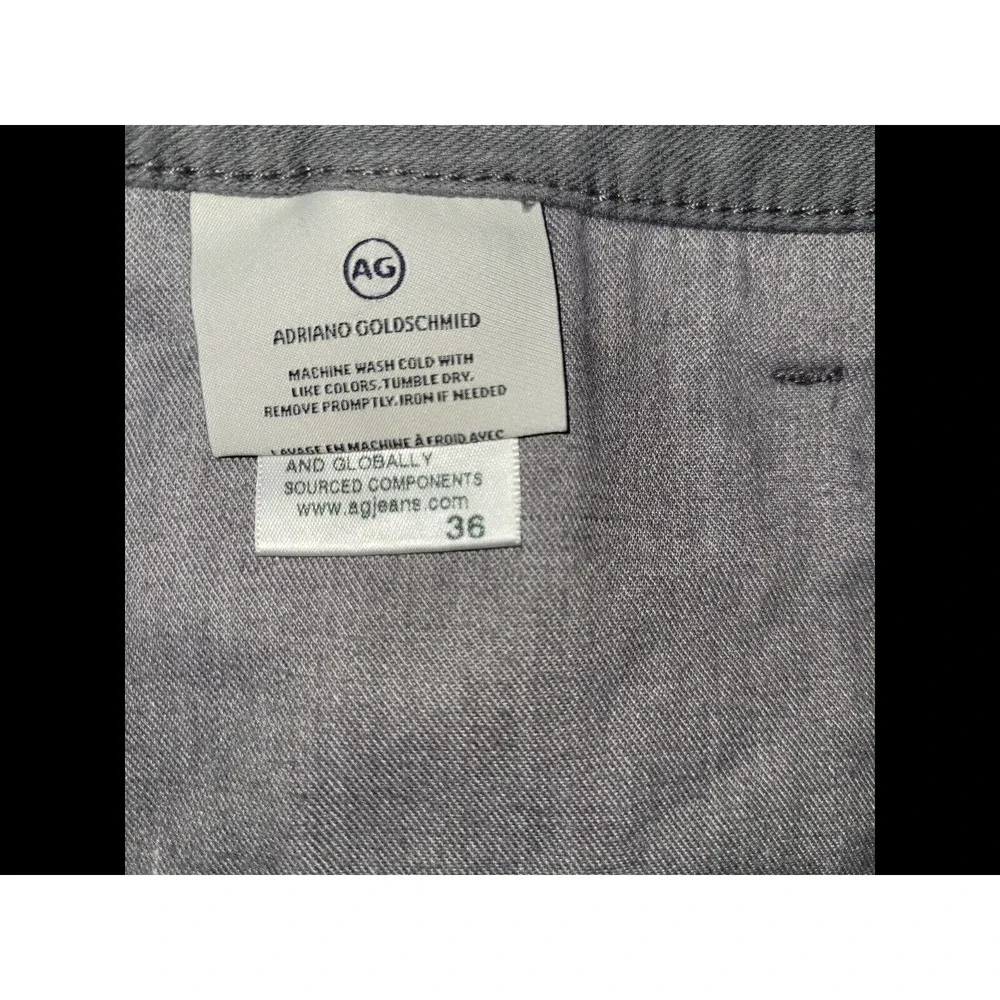Men's Adriano Goldschmied Slim Chino Marshall Pants Grey Gray Size 36x30